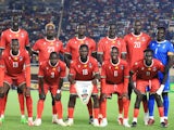  Players of South Sudan pose for a group photo before clash against Uganda on October 13, 2024