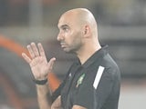 Walid Regragui of Morocco during his side's African Cup of Nations round of 16 game against South Africa, on January 30, 2024