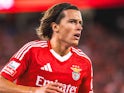 Benfica left-back Alvaro Fernandez pictured on August 24, 2024