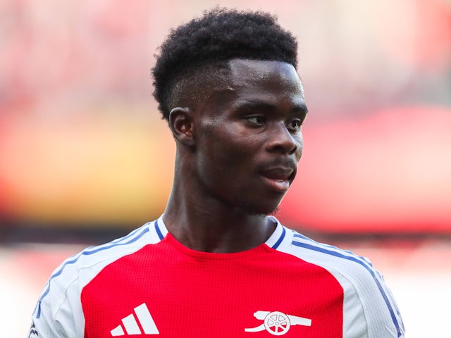 Arsenal-vingen Bukayo Saka avbildet 5. oktober 2024