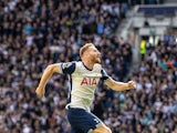 Dejan Kulusevski celebrates after scoring for Tottenham Hotspur against West Ham during the side's Premier League match, on October 19, 2024