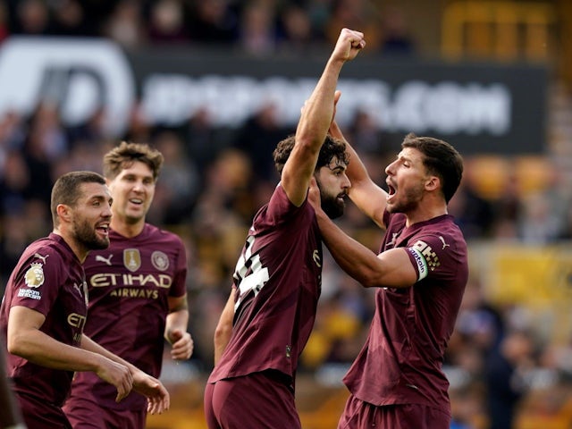 Manchester City's Josko Gvardiol celebrates on October 20, 2024