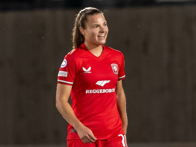 Twente Women's Kayleigh van Dooren on October 8, 2024