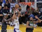  Jaxon Hayes 11 of the Los Angeles Lakers is blocked as he goes for a shot during their NBA, Basketball Herren, USA game against the Minnesota Timberwolves on October 18, 2024