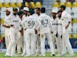 Pakistan celebrate taking an England wicket in second Test in October 2024.