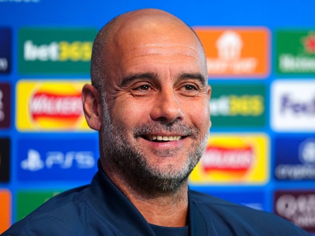 Manchester City manager Pep Guardiola pictured during a press conference on September 17, 2024