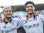 Fulham's Raul Jimenez and Andreas Pereira celebrate on October 19, 2024