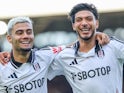 Fulham's Raul Jimenez and Andreas Pereira celebrate on October 19, 2024