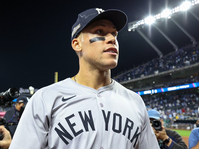 The New York Yankees' Aaron Judge pictured on October 10, 2024