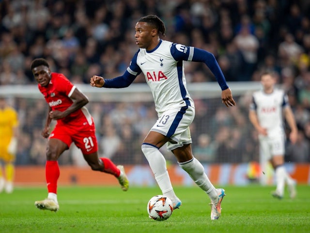 Tottenham Hotspur defender Destiny Udogie on October 24, 2024