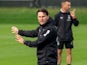 Borussia Monchengladbach manager Gerardo Seoane leads a training session, on October 22, 2024