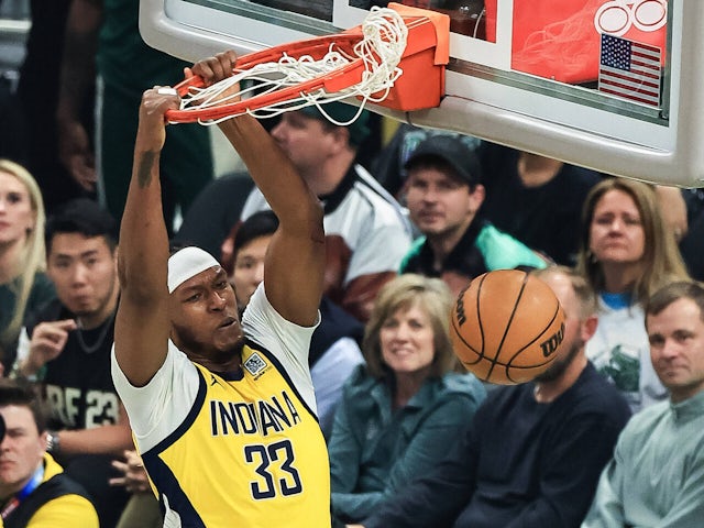  Indiana Pacers center Myles Turner on October 24, 2024