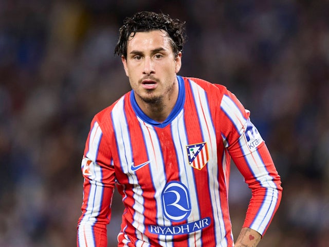 Atletico Madrid's Jose Maria Gimenez in action on October 6, 2024