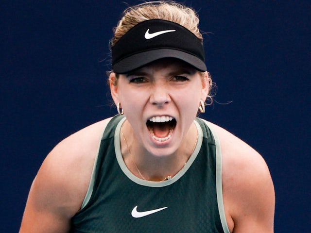 Katie Boulter reacts on September 26, 2024