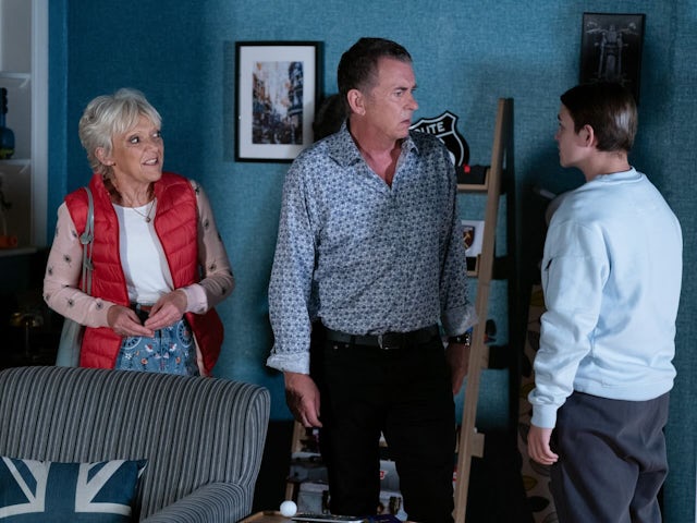 Jean, Alfie and Tommy on EastEnders on October 23, 2024