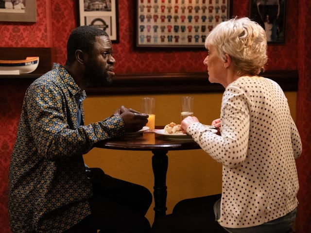 Kojo and Jean on EastEnders on October 28, 2024