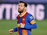 Lionel Messi in action for Barcelona on April 10, 2021