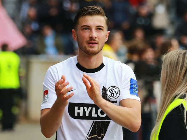 Lukas Petkov of Elversberg during his side's match against Hamburger SV, on October 26, 2024