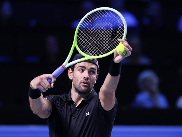 Matteo Berrettini in action at the Vienna Open on October 21, 2024