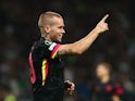 Mykhailo Mudryk of Chelsea celebrates during his side's Conference League match against Panathinaikos, on 24 October, 2024