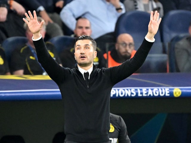 Borussia Dortmund manager Nuri Sahin during his side's defeat against Real Madrid, on October 22, 2024