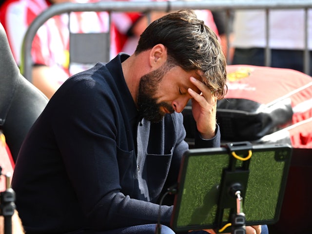 Southampton head coach Russell Martin looks dejected on September 21, 2024