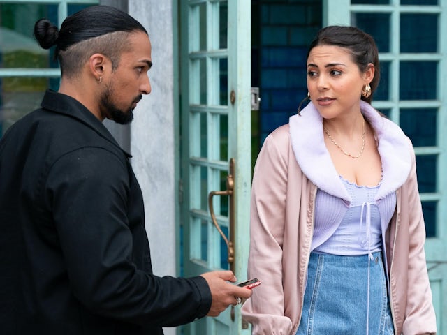 Ravi and Priya on EastEnders on October 21, 2024