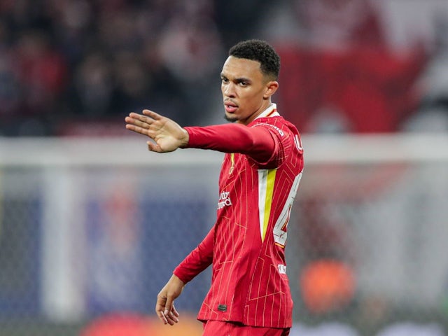 Trent Alexander-Arnold of Liverpool during his side's Champions League match against RB Leipzig, on October 23 2024