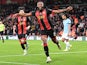 Bournemouth's Antoine Semenyo celebrates scoring against Manchester City on November 2, 2024