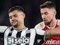 Arsenal's Jorginho and Newcastle United's Bruno Guimaraes pictured on February 24, 2024