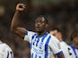 Brighton & Hove Albion's Danny Welbeck celebrates scoring on October 6, 2024