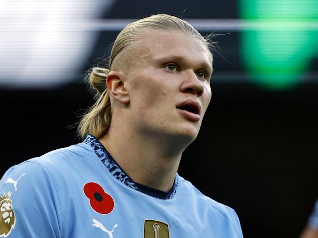 Manchester City's Erling Haaland on October 26, 2024