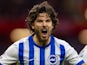 Brighton & Hove Albion's Ferdi Kadioglu celebrates scoring on November 2, 2024