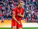 Harry Kane celebrates scoring for Bayern Munich on November 2, 2024