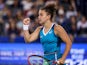 Jasmine Paolini reacts at the Wuhan Open on October 11, 2024