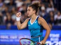 Jasmine Paolini reacts at the Wuhan Open on October 11, 2024