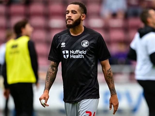 Crawley Town defender Jay Williams during his side's match against Northampton Town, on October 26, 2024