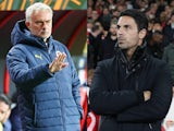 Jose Mourinho Mikel Arteta collage