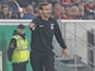 Freiburg manager Julian Schuster during his side's match against Hamburger SV, on October 30, 2024