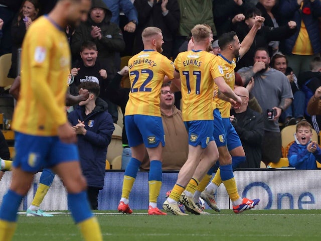 Mansfield Town player Lee Gregory during his side's League One match against Birmingham City, on 26 October 2024