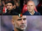 Mikel Arteta Arne Slot Pep Guardiola collage