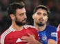 Manchester United's Bruno Fernandes and Chelsea's Pedro Neto on November 3, 2024