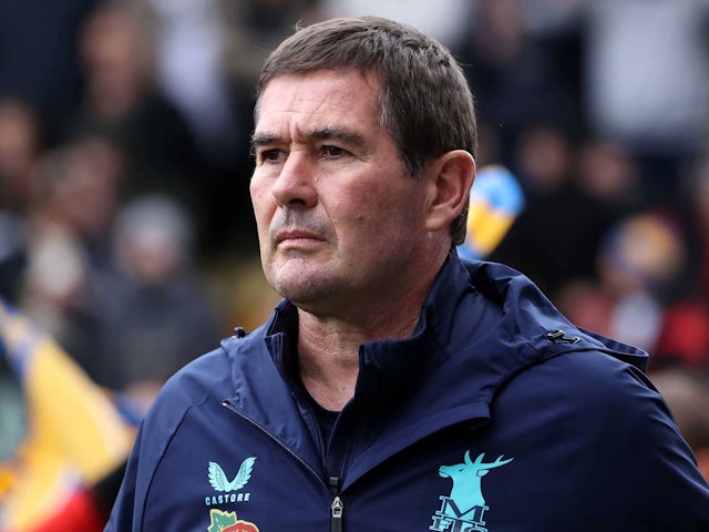 Mansfield Town manager Nigel Clough during his side's League One match against Birmingham City, on October 26, 2024