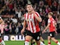 Southampton's Taylor Harwood-Bellis celebrates scoring the opening goal on October 29, 2024