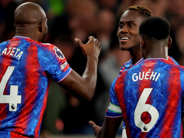 Crystal Palace's Trevoh Chalobah celebrates scoring on November 2, 2024