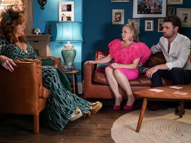 Elaine, Linda and Johnny on EastEnders on November 19, 2024