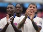 Chelsea's Moises Caicedo and Enzo Fernandez applaud the fans on September 21, 2024