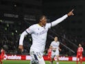 Zaydou Youssouf of Famalicao celebrates after scoring on May 5, 2024