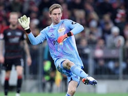 Union Berlin goalkeeper Frederik Ronnow during his side's match against Bayern Munich, on November 2, 2024