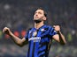 Inter Milan's Hakan Calhanoglu celebrates scoring on November 6, 2024